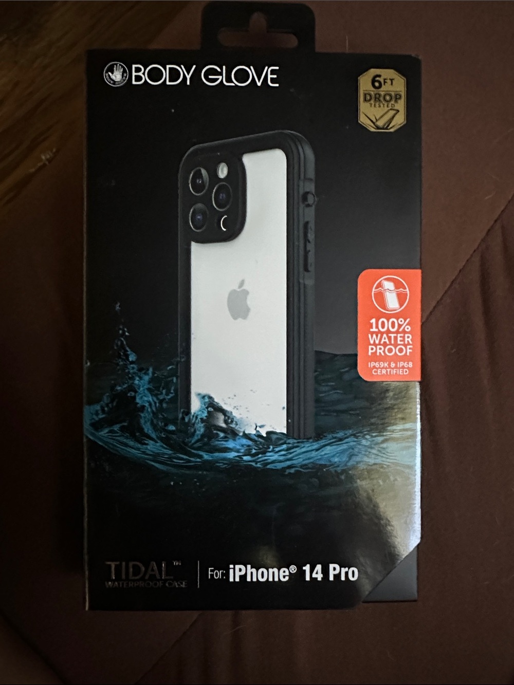 Body Glove Tidal Waterproof Case for iPhone 14 Pro - Black and Clear